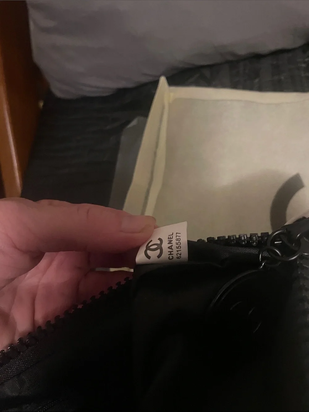GWP White and Black Logo Zip Pouch